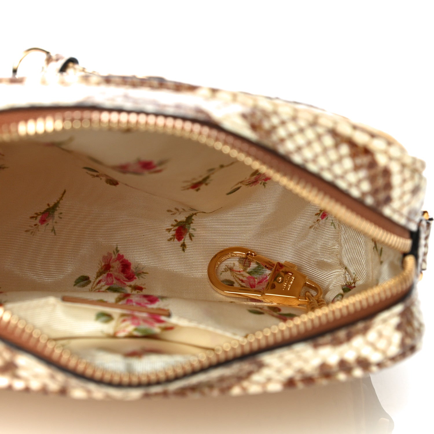 Gucci Raffia Elaphe Mini Ophidia Shoulder Bag Natural Cream Brown 5 of 10