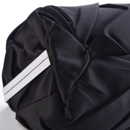 Proenza Schouler Satin Ruffle Frame Clutch Black 7 of 8