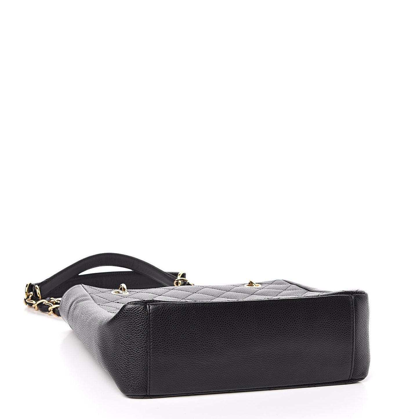 Caviar Quilted Petit Shopping Tote PST Black