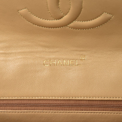 Chanel Lambskin Quilted Medium Single Flap Beige 7 of 17
