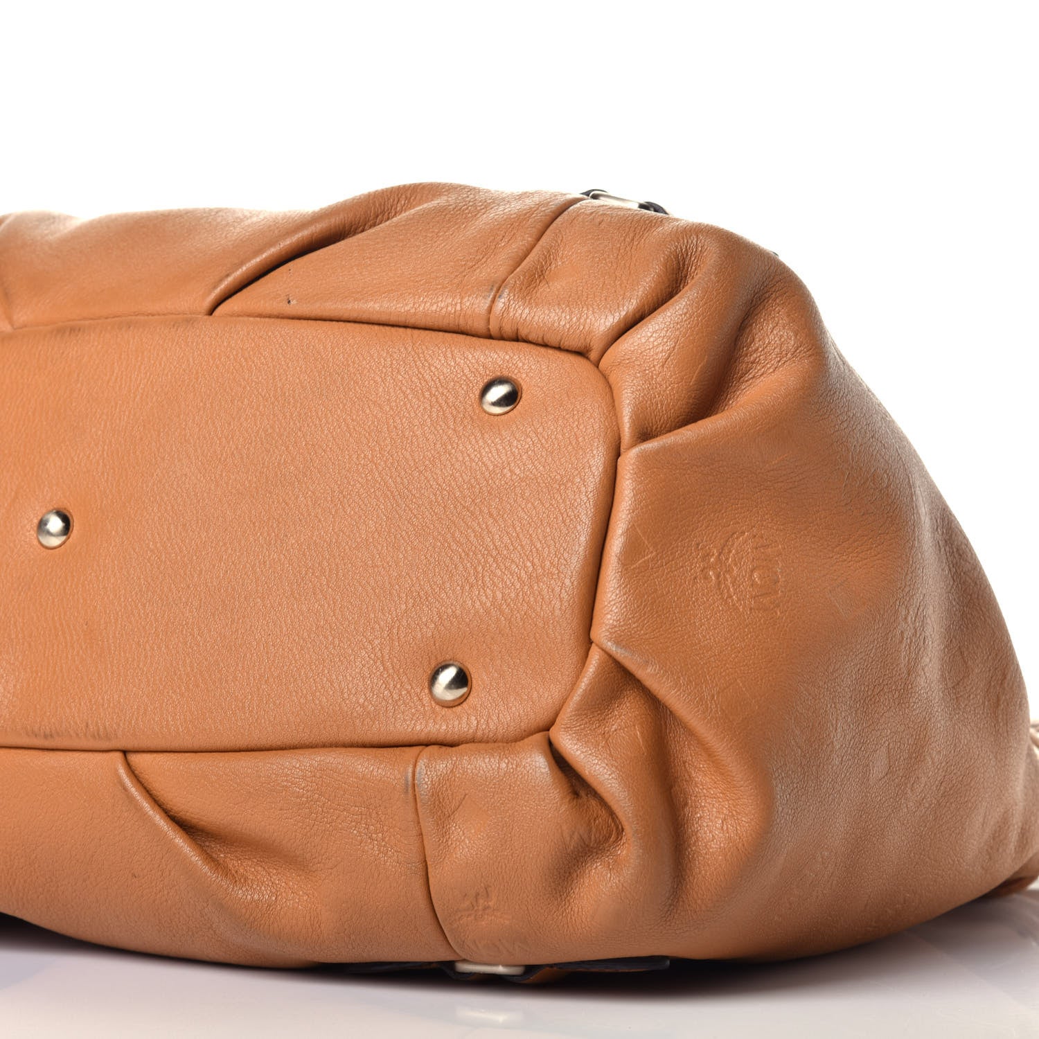 MCM Calfskin Ottomar Drawstring Shoulder Bag Sandstone 8 of 8