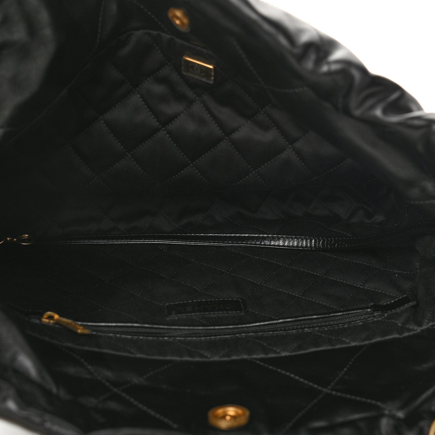 Chanel Shiny Calfskin Quilted Small Chanel 22 Black 6 of 11