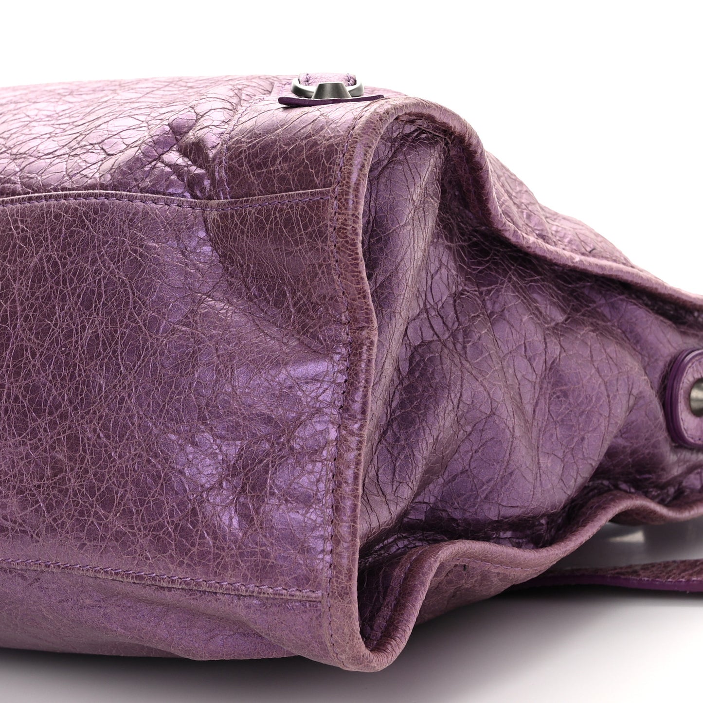 Agneau Classic Hardware City Metallic Purple
