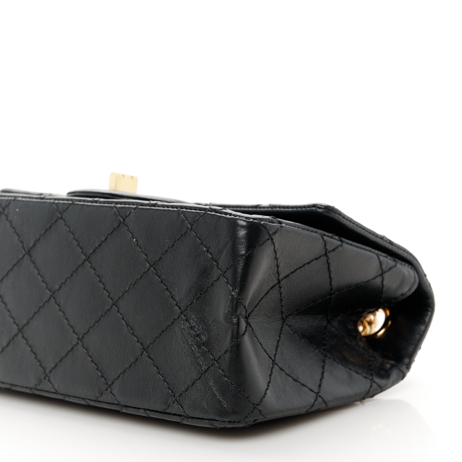 Chanel Aged Calfskin Quilted 2.55 Reissue Mini Flap  Black 10 of 10