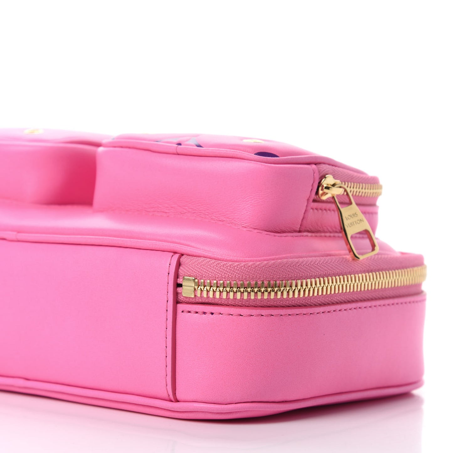 Calfskin Embossed Monogram Vuittamins Utility Crossbody Rose Violet