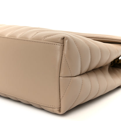 Saint Laurent Calfskin Y Quilted Monogram Medium Loulou Chain Satchel Dark Beige 11 of 11