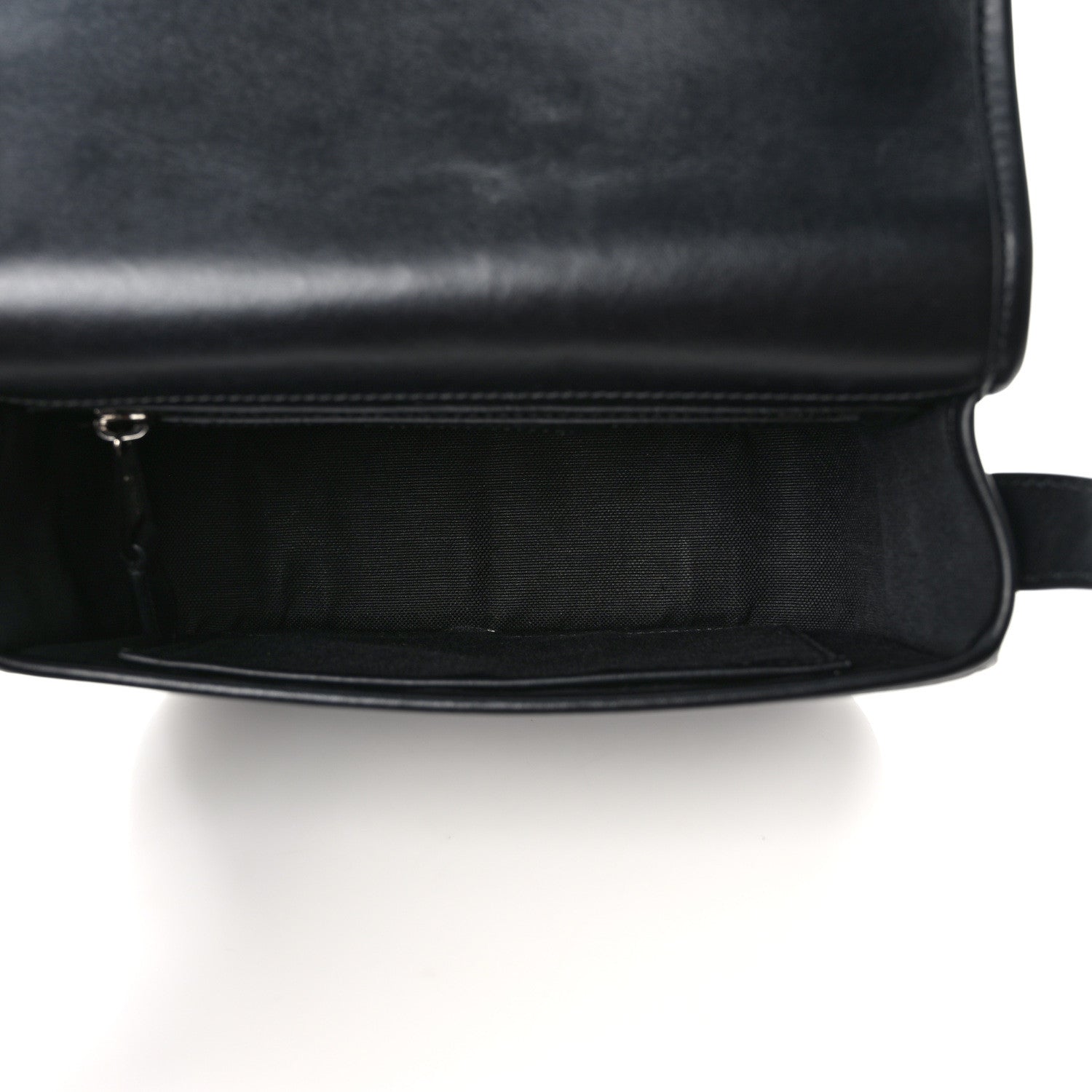 Burberry Calfskin Embossed Check Messenger Bag Black 5 of 8