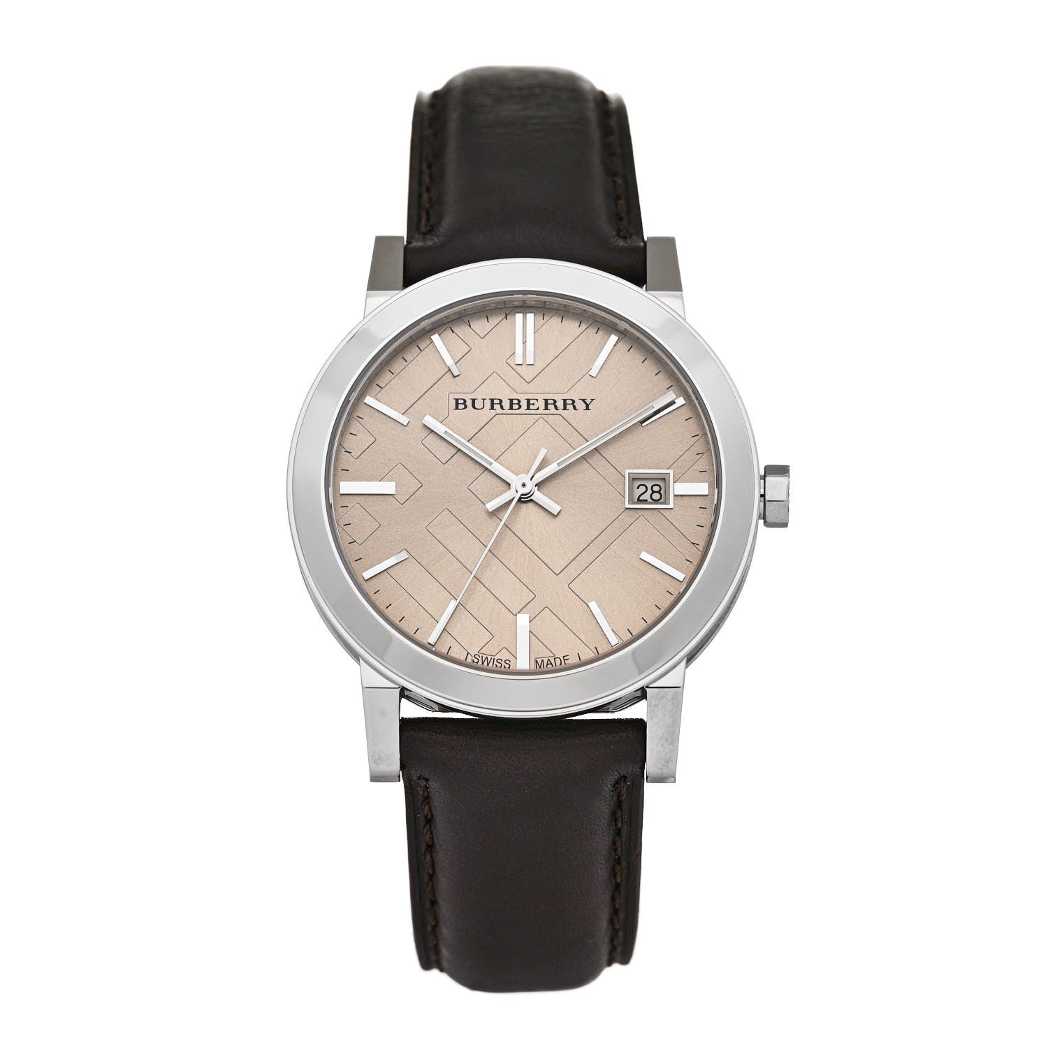 Burberry Stainless Steel Calfskin 38mm Heritage Quartz Watch Champagne BU9011 1 of 5