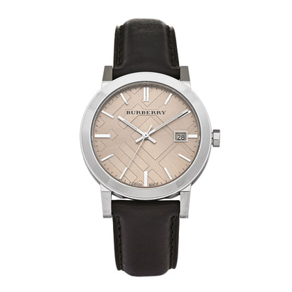 Burberry Stainless Steel Calfskin 38mm Heritage Quartz Watch Champagne BU9011 1 of 5