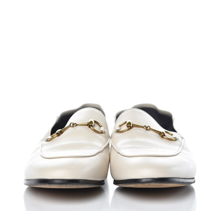 Gucci Lambskin Womens Brixton Horsebit Loafers 38 Mystic White 2 of 10