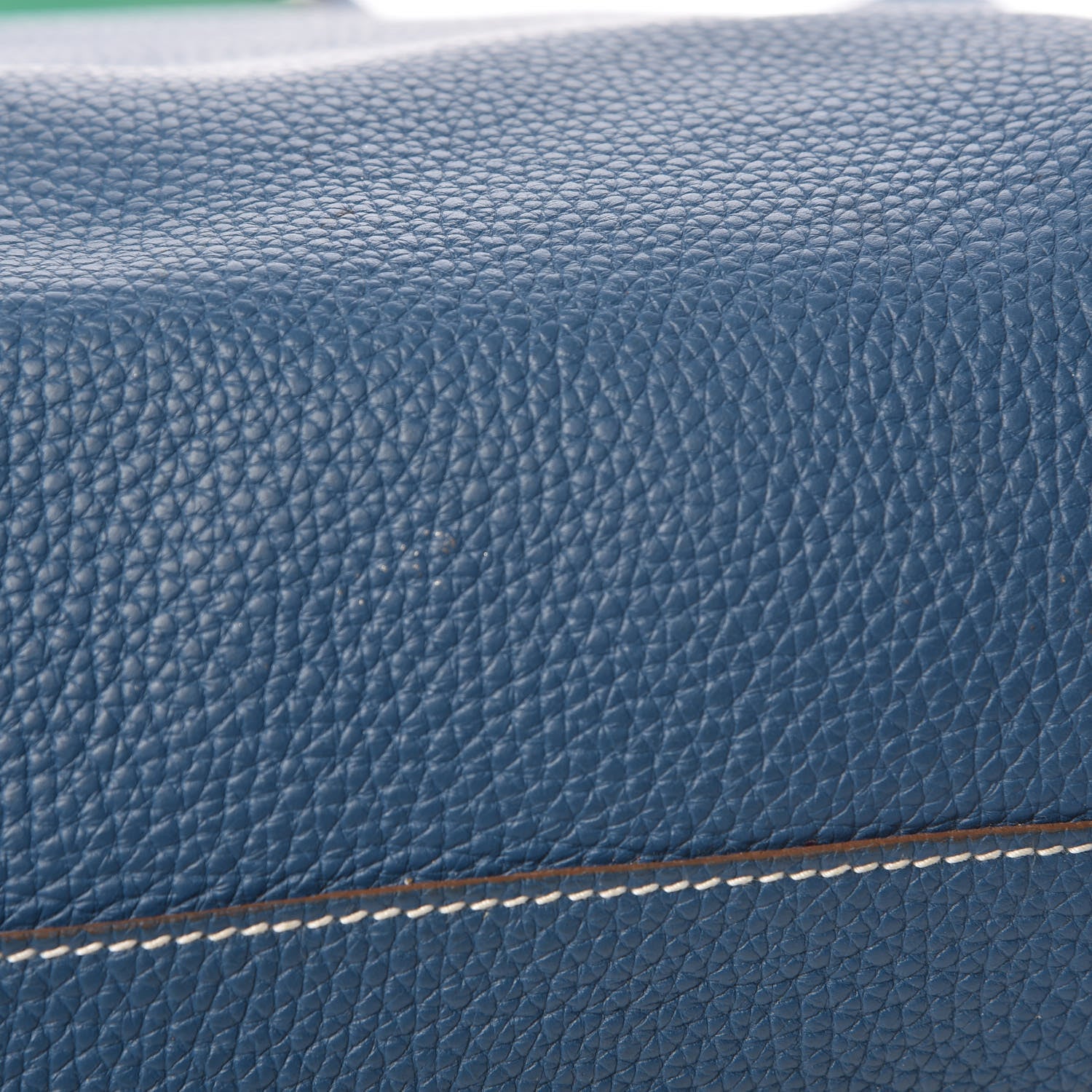 Hermes Taurillon Clemence Double Sens 36 Reversible Tote Menthe Bleu Thalassa 14 of 16