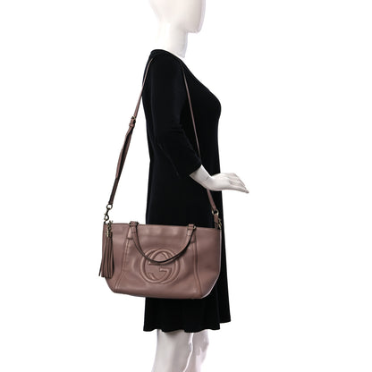 Gucci Pebbled Calfskin Small Soho Top Handle Bag Light Pink 2 of 12