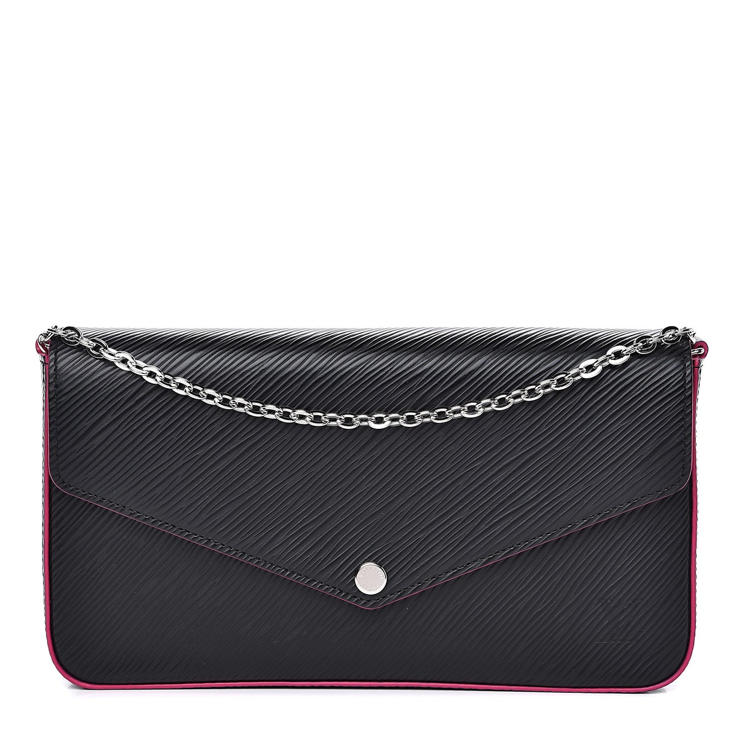 Epi Pochette Felicie Black Hot Pink
