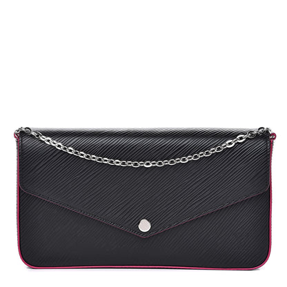 Louis Vuitton Epi Pochette Felicie Black Hot Pink 1 of 12