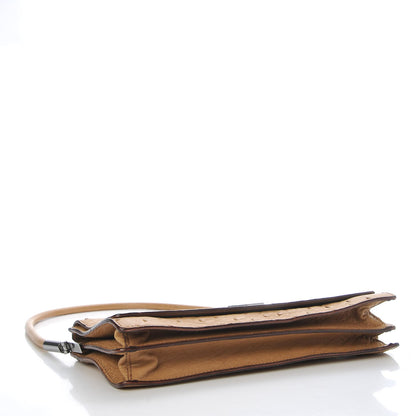 Gucci Ostrich Flap Bag Tan 3 of 11