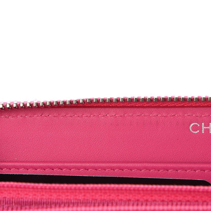 Chanel Caviar Quilted Large Gusset Zip Around Wallet Pink 9 of 9