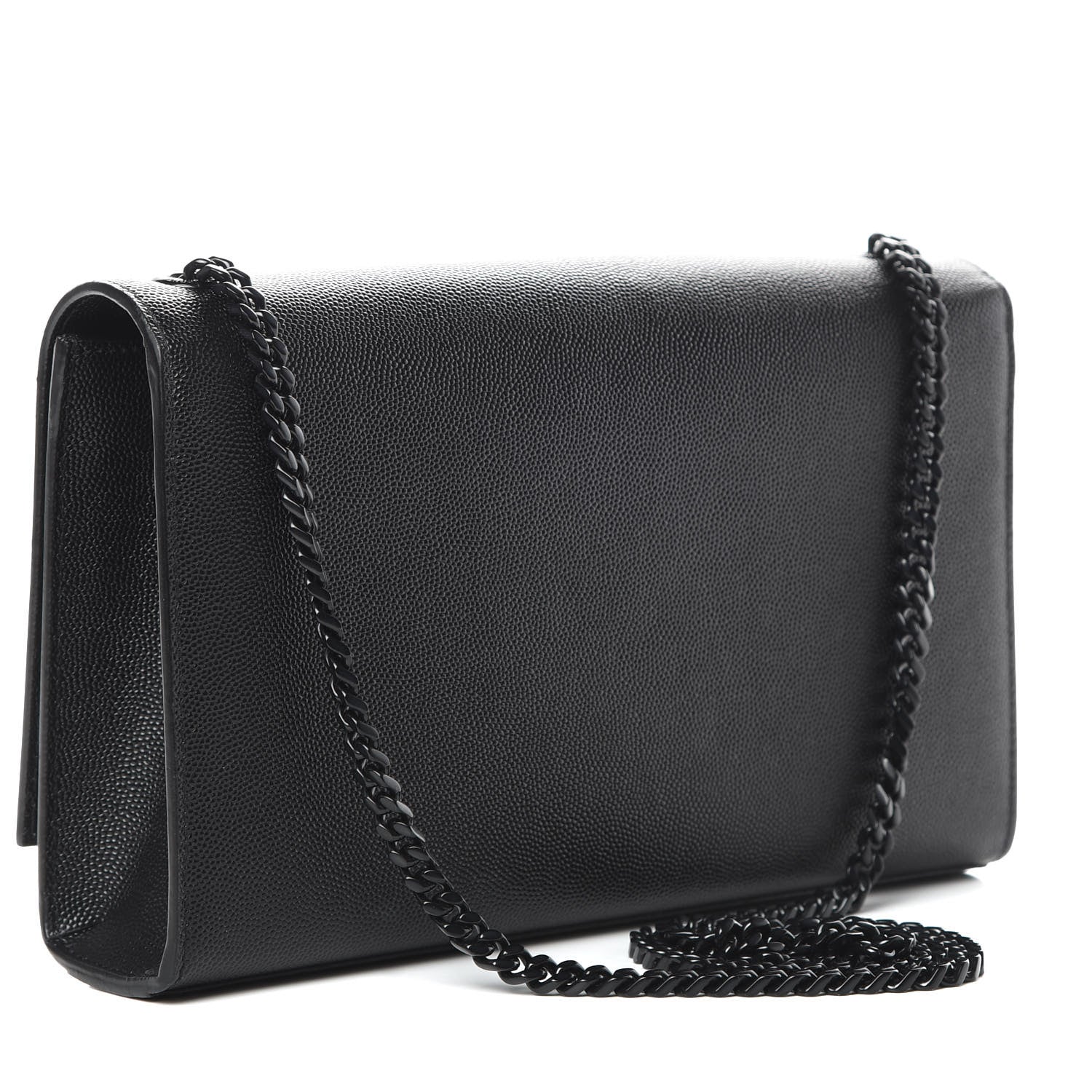 Saint Laurent Grain De Poudre Medium Classic Monogram Kate Satchel Black 3 of 11