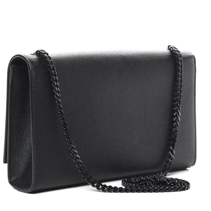 Saint Laurent Grain De Poudre Medium Classic Monogram Kate Satchel Black 3 of 11