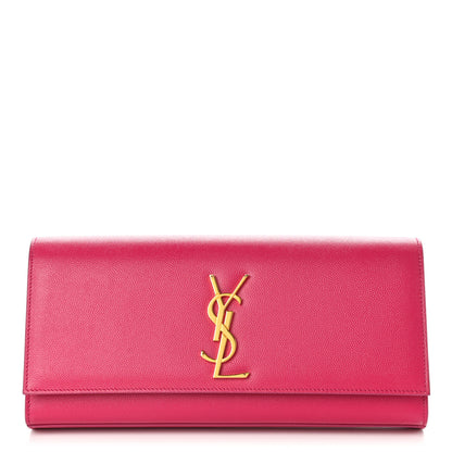 Saint Laurent Grain De Poudre Classic Monogram Cassandre Clutch Lipstick Fuchsia 1 of 7