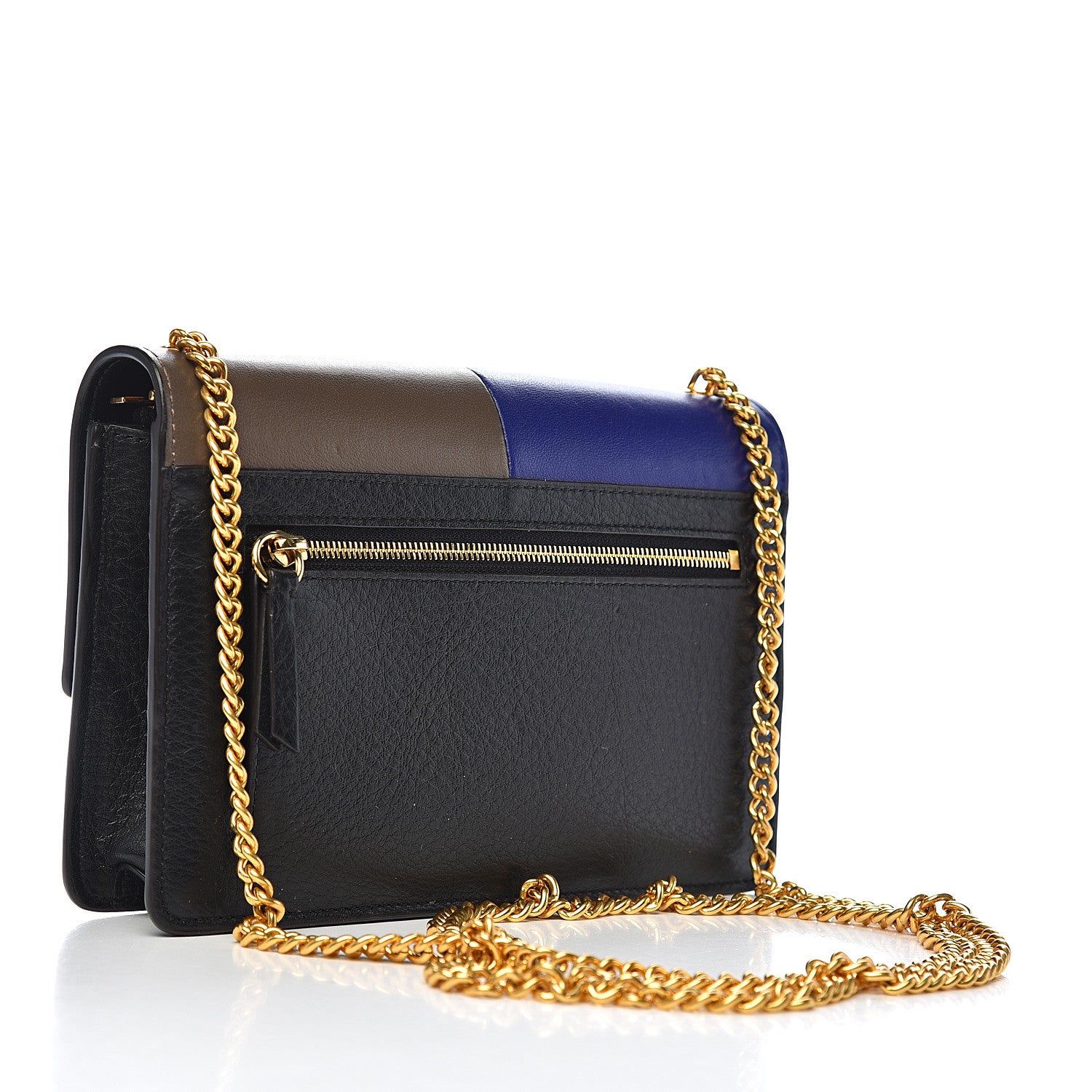 Mulberry Smooth Calfskin Cheyne Clutch Indigo Clay Black 2 of 12