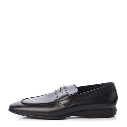 Louis Vuitton Calfskin Mens Loafers 7 Black 1 of 11