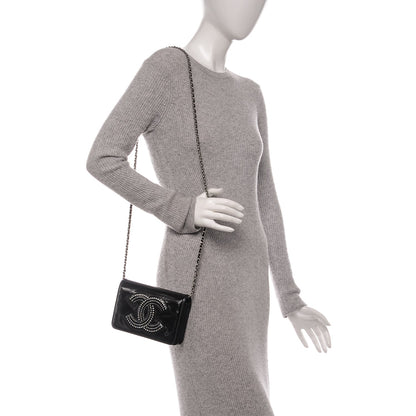 Chanel Patent Strass Wallet On Chain WOC Black 2 of 8