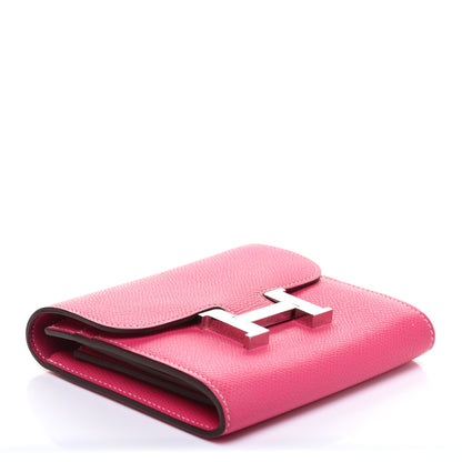 Hermes Epsom Constance Short Wallet Rose Tyrien 4 of 10