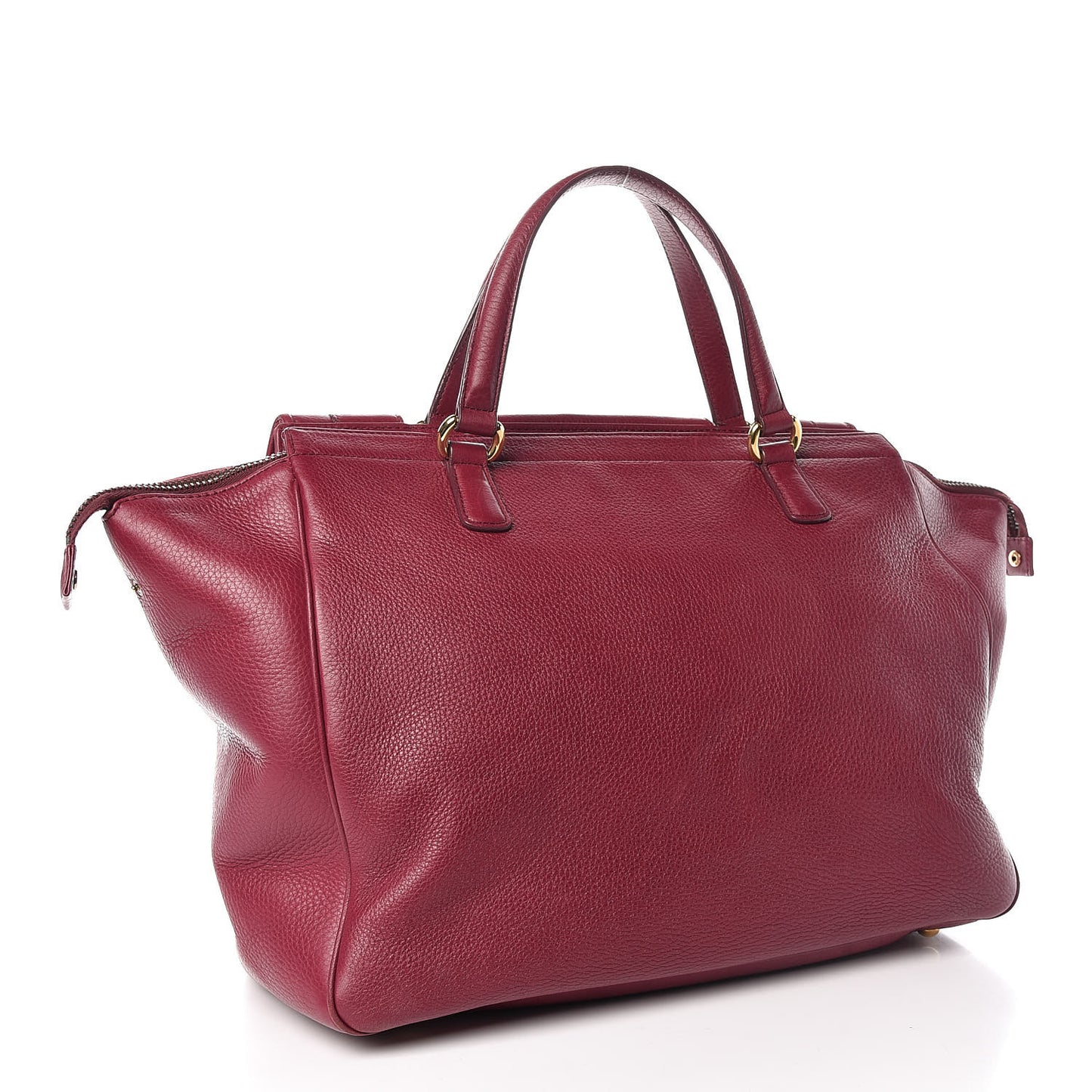 Cellarius Calfskin Medium 1973 Top Handle Satchel Cherry Gloss