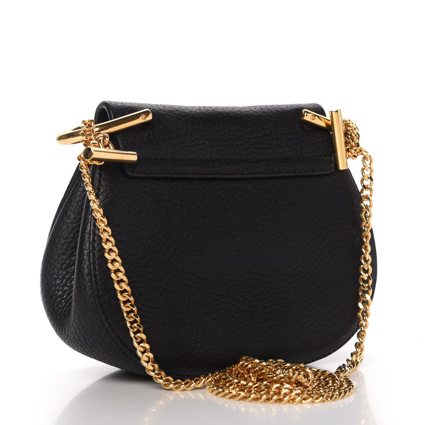Grained Lambskin Nano Drew Shoulder Bag Black