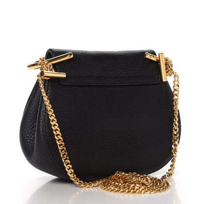 Chloe Grained Lambskin Nano Drew Shoulder Bag Black 3 of 9
