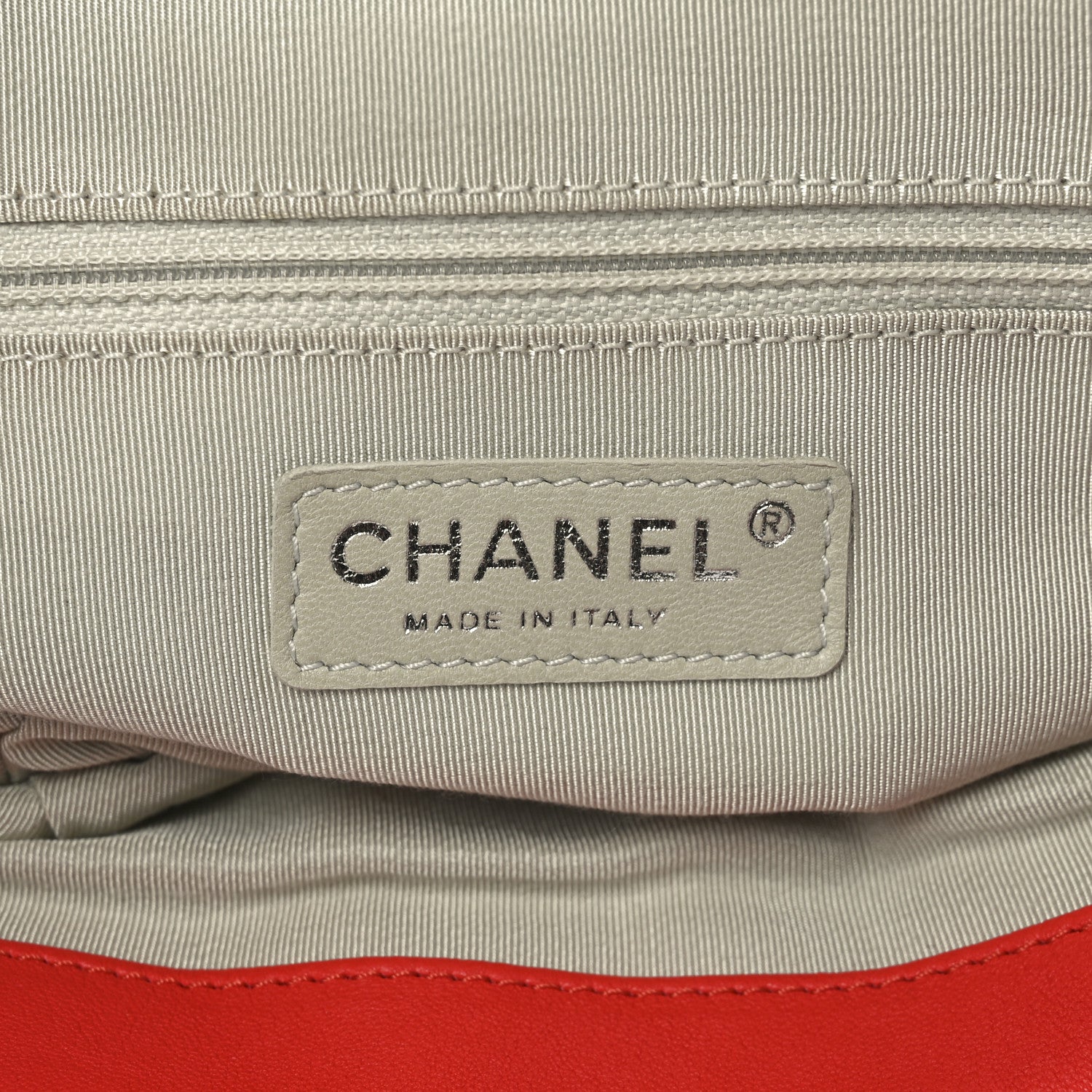 Chanel Washed Lambskin Quilted Large Chain Around Messenger Red 7 of 10