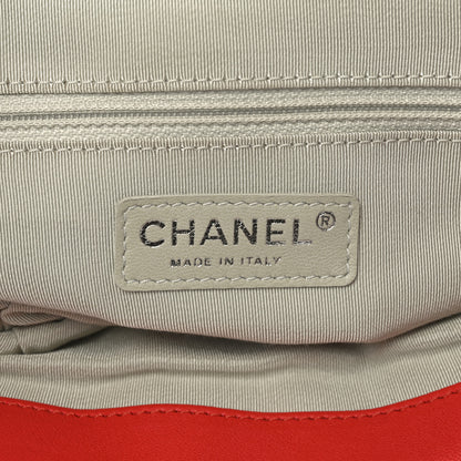 Chanel Washed Lambskin Quilted Large Chain Around Messenger Red 7 of 10