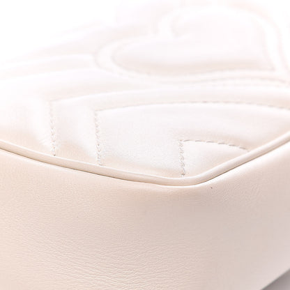 Gucci Calfskin Matelasse Super Mini GG Marmont Shoulder Bag White 13 of 17