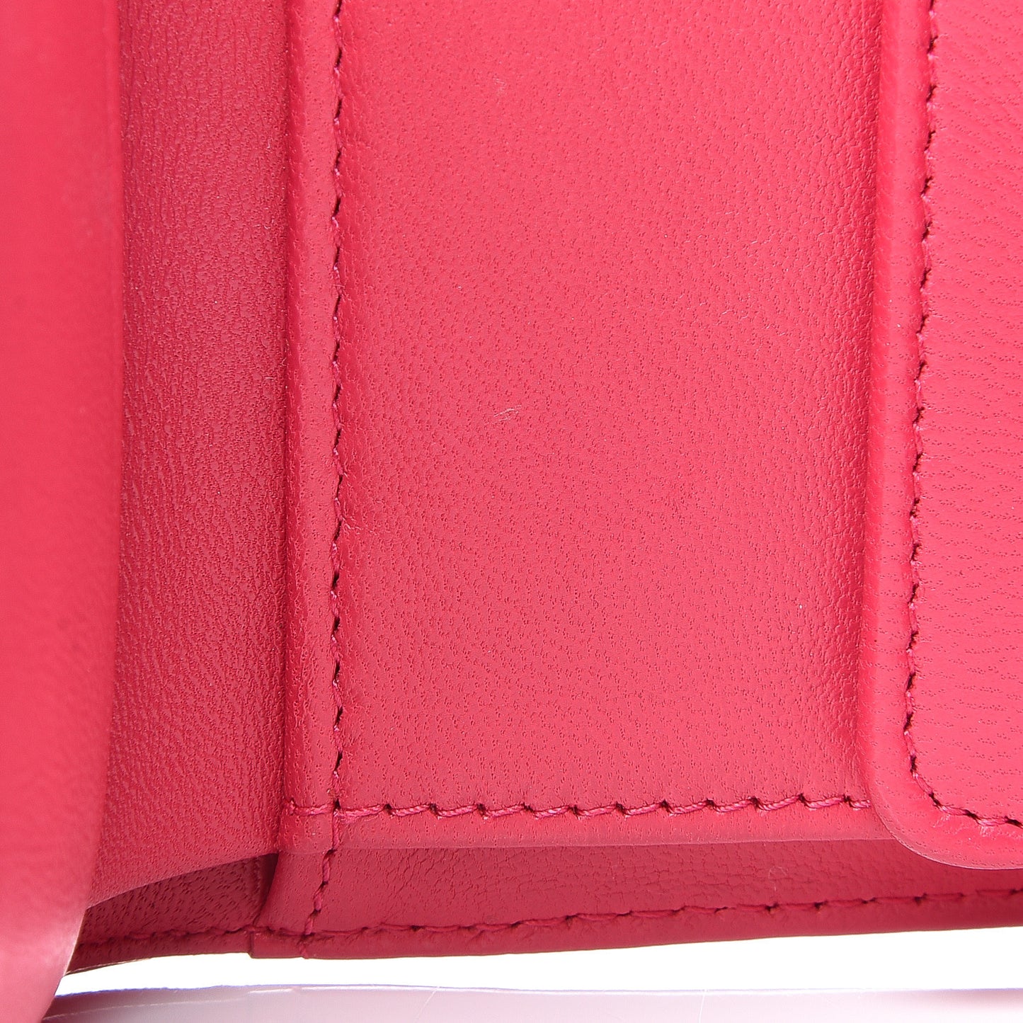 Lambskin Quilted Compact Boy Wallet Fuchsia