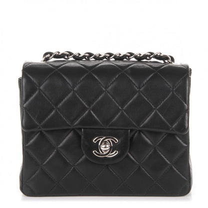 Chanel Lambskin Quilted Mini Square Flap Black 1 of 8