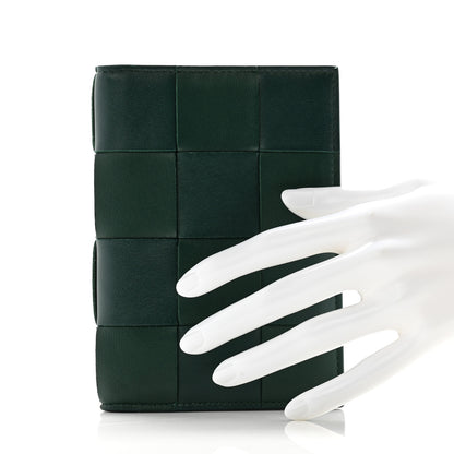 Bottega Veneta Nappa Intreccio Cassette Passport Case Raintree 2 of 9
