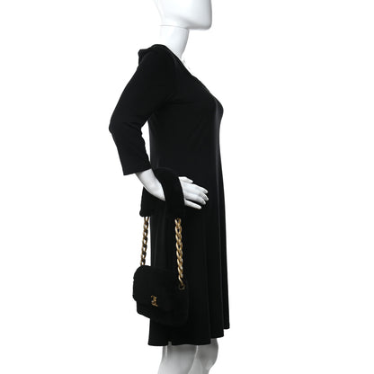 Chanel Shearling Quilted Single Flap Black 3 of 11