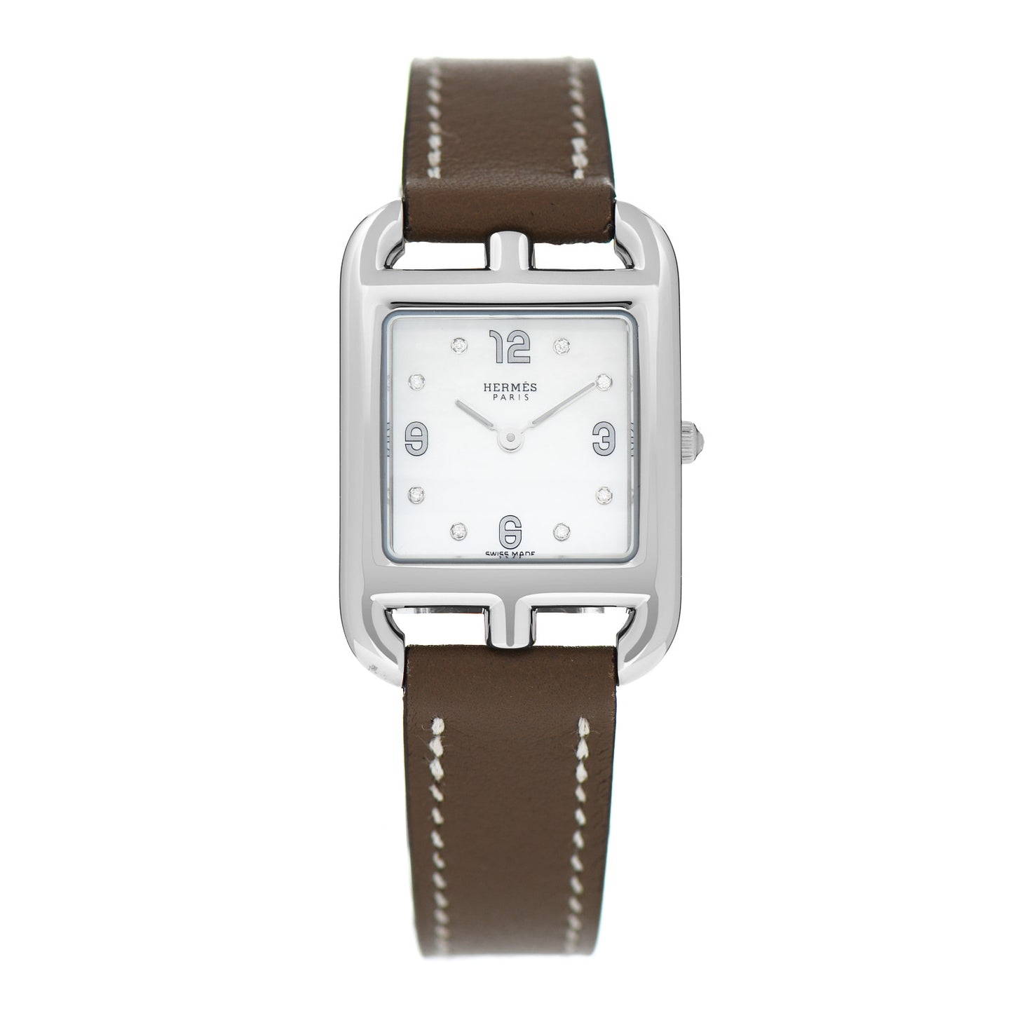 Stainless Steel Swift Diamond Mother of Pearl 23mm Cape Cod Quartz Watch Etoupe