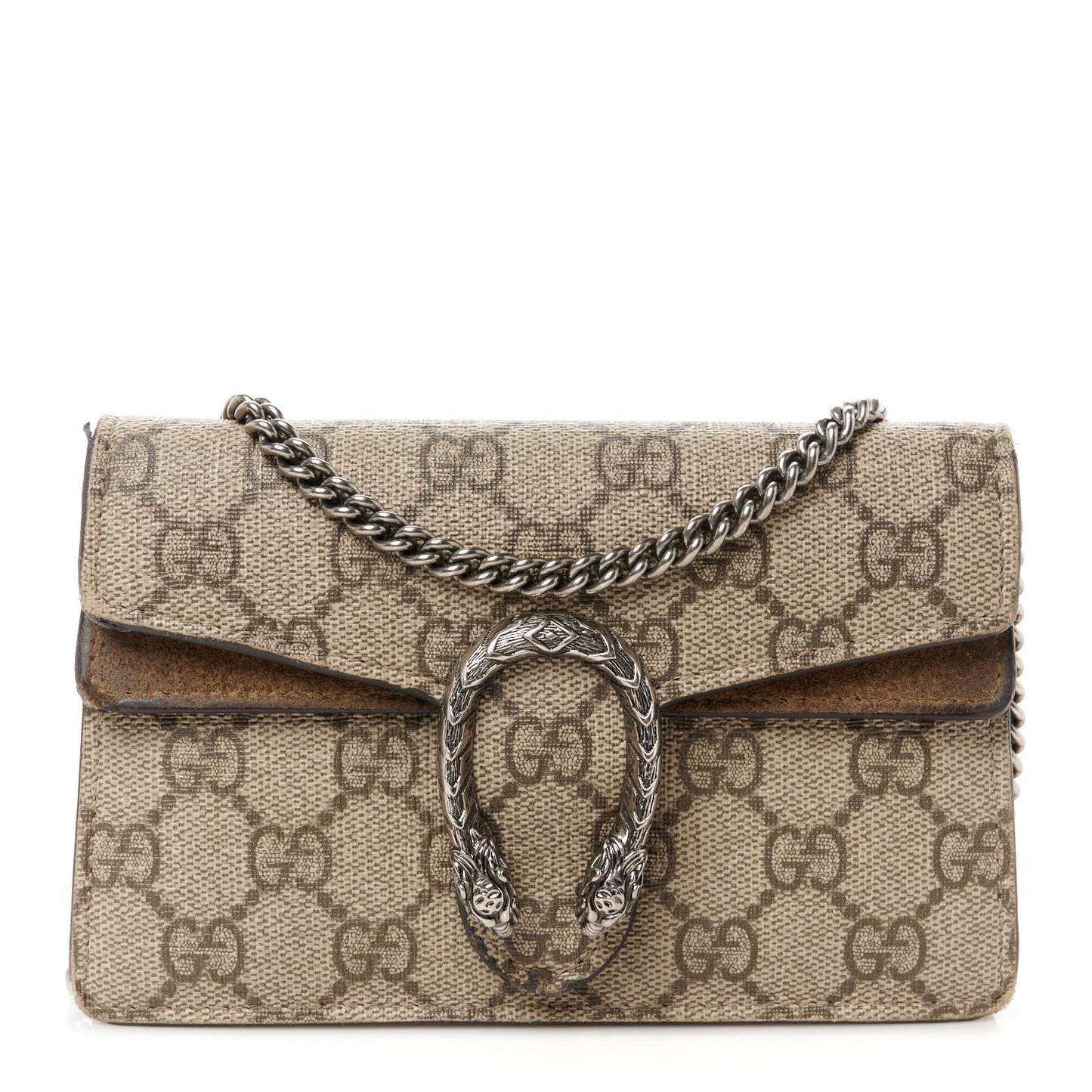 GG Supreme Monogram Super Mini Dionysus Shoulder Bag Taupe