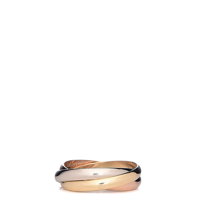 Cartier 18K Pink Yellow White Gold Small Trinity Ring 48 4.5 1 of 5