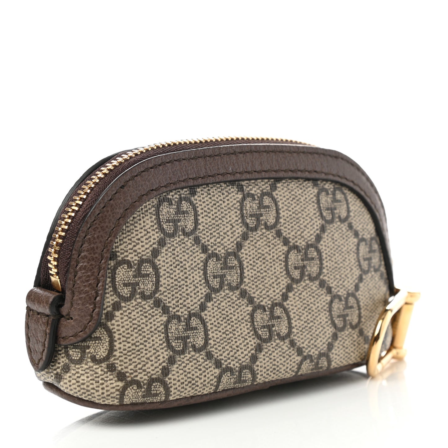 GG Supreme Monogram Web Ophidia Dome Key Pouch Beige New Acero