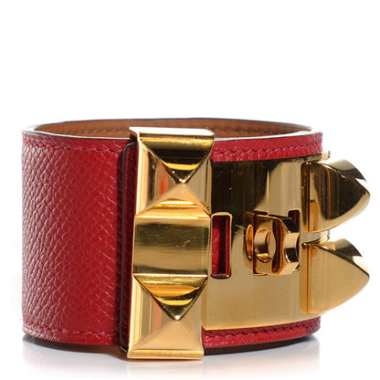 Hermes Epsom Collier De Chien CDC Bracelet S Rouge Casaque 3 of 6