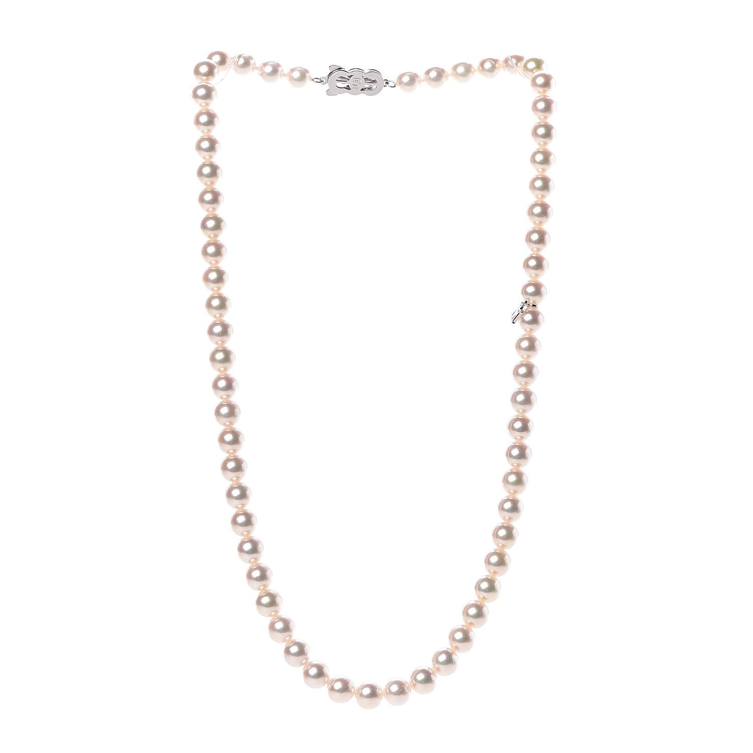 Mikimoto 18K White Gold Akoya Pearl 7.5-8mm Strand Necklace 19" 3 of 5