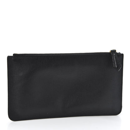 Fendi Vitello Elite Crystal Monster Eyes Zip Pouch Black Cedro 2 of 9