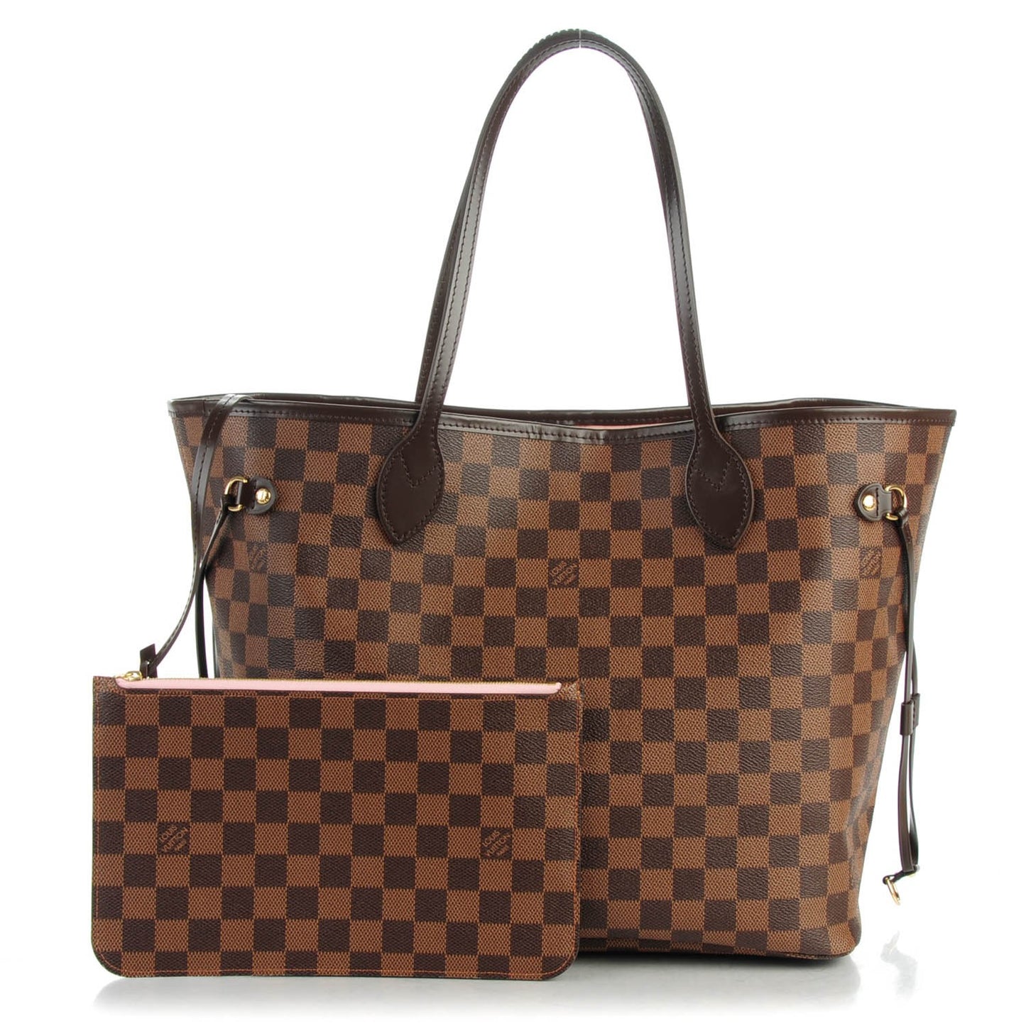 Damier Ebene Neo Neverfull MM Rose Ballerine