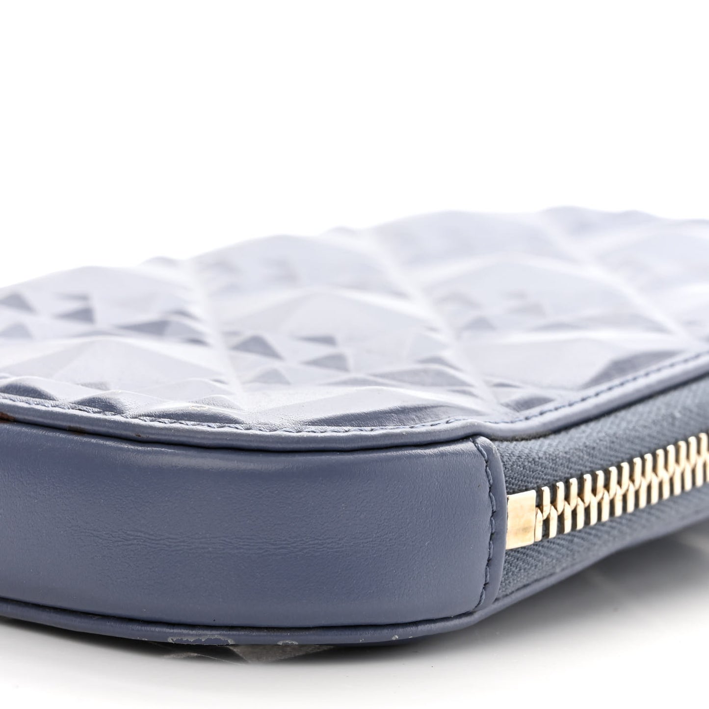 Calfskin Cannage Diamond Cannage Phone Holder Blue