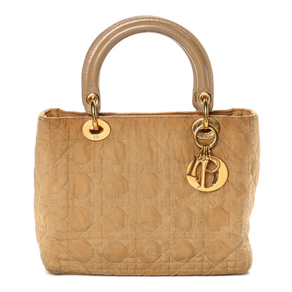 Christian Dior Nylon Cannage Medium Lady Dior Beige 1 of 18
