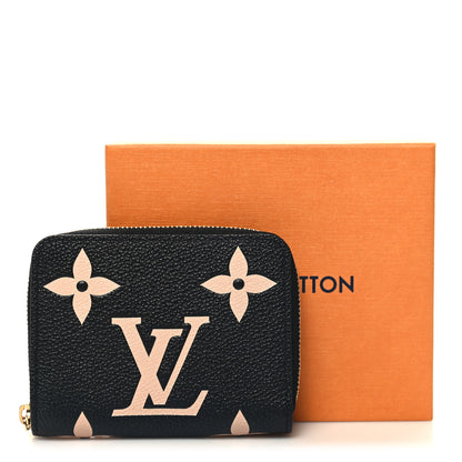 Louis Vuitton Empreinte Monogram Giant Zippy Coin Purse Black Beige 8 of 8