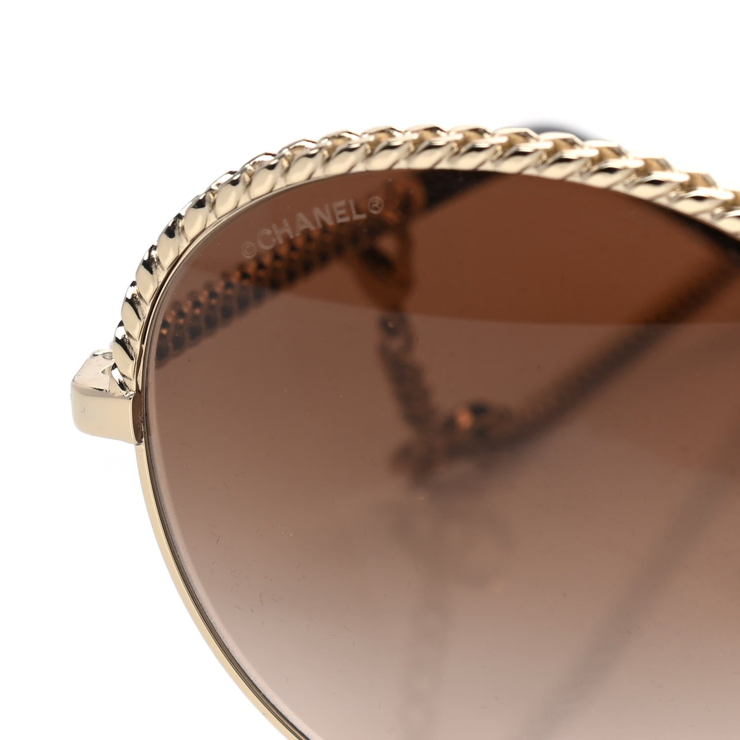 Chanel Chain Pantos Sunglasses 4242 Gold Brown 7 of 10