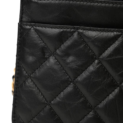 Chanel Aged Calfskin Lucky Charms Casino 2.55 Reissue Wallet on Chain WOC Black 12 of 13